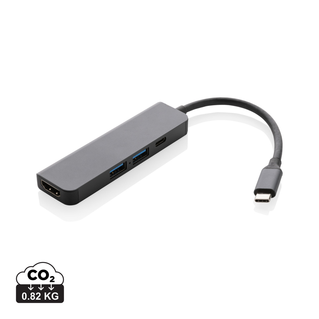 Terra RCS recycled aluminium hub with HDMI input