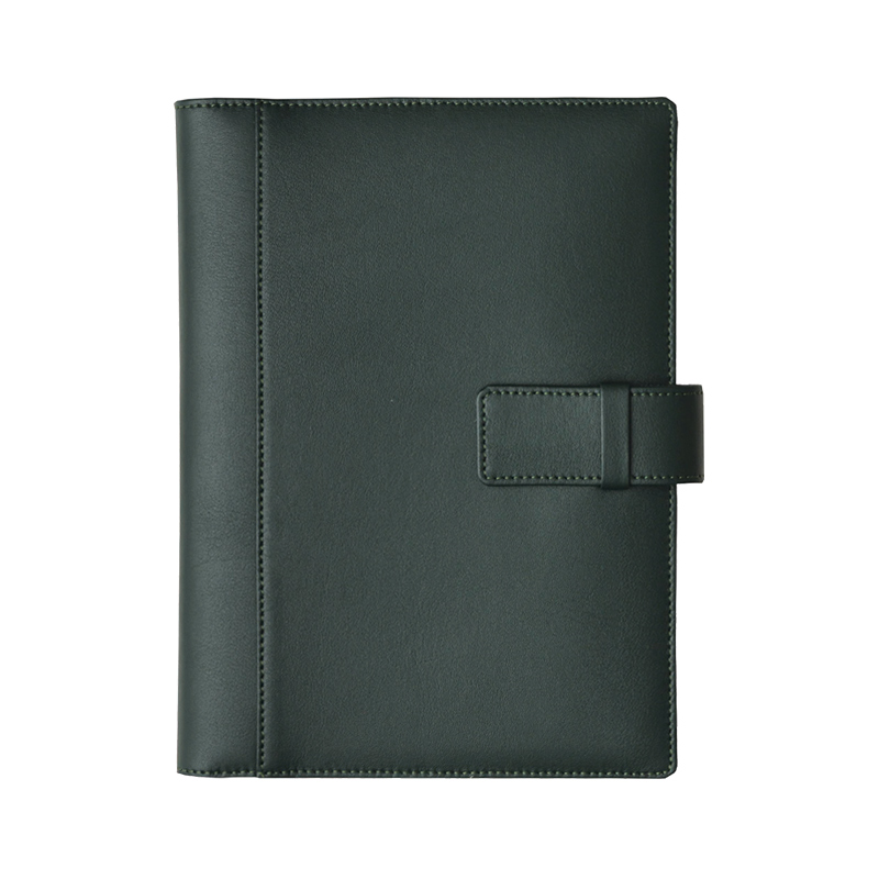 Agenda din piele Silk Verde inchis, 15 x 21 cm