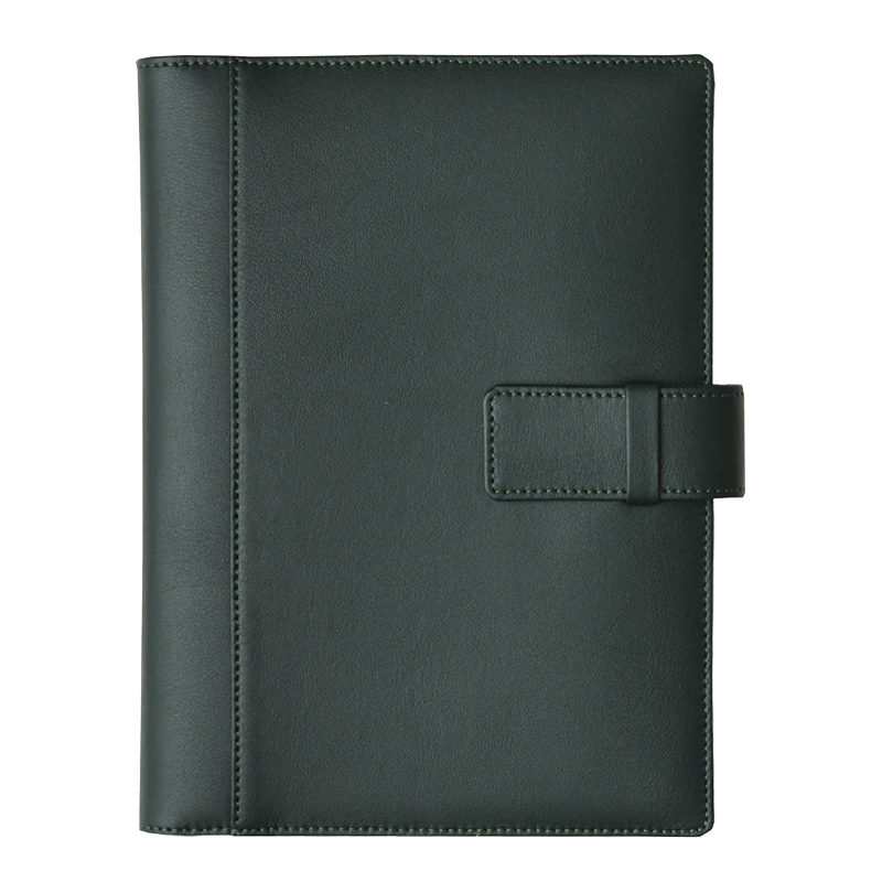 Agenda din piele Silk Verde inchis, 17 x 24 cm