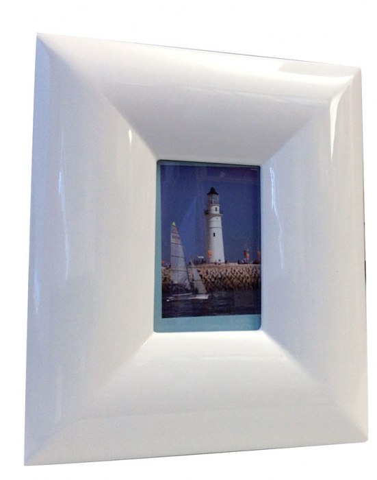 PHOTOFRAME WHITE ROUNDED - 90x130 mm