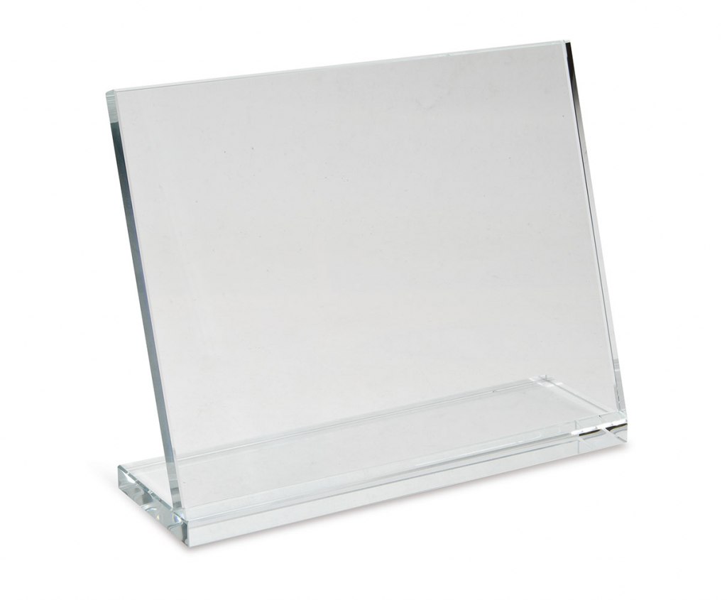 SLOPED GLASS WITH BASE 220X170X10 MM