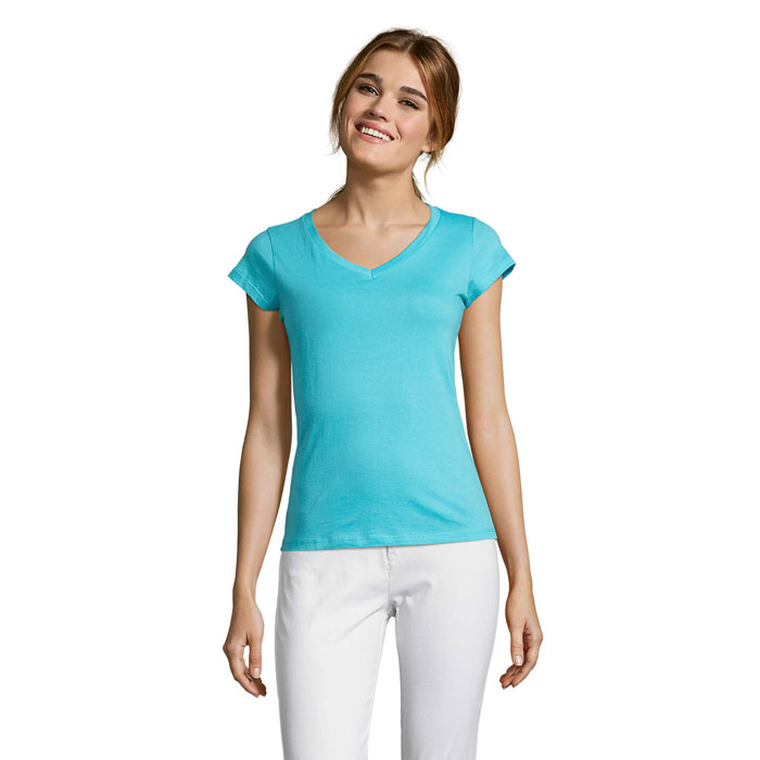 MOON WOMEN'S V-NECK T-SHIRT