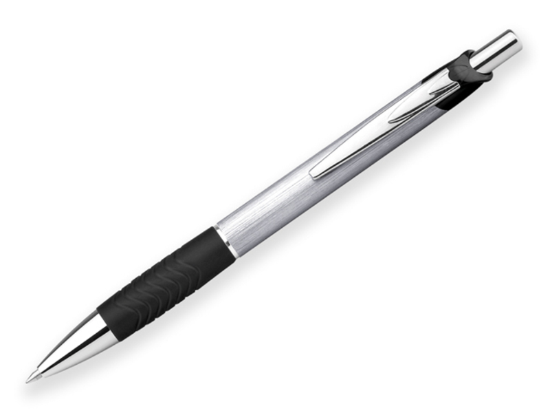MATYAS metal ball pen, blue refill, Satin silver