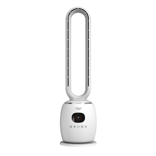 Bladeless Tower Fan 86 cm with Remote Control, 60 Oscillation, 3 Speeds, 3 Modes, 1–12 Hour Timer, LED Display1