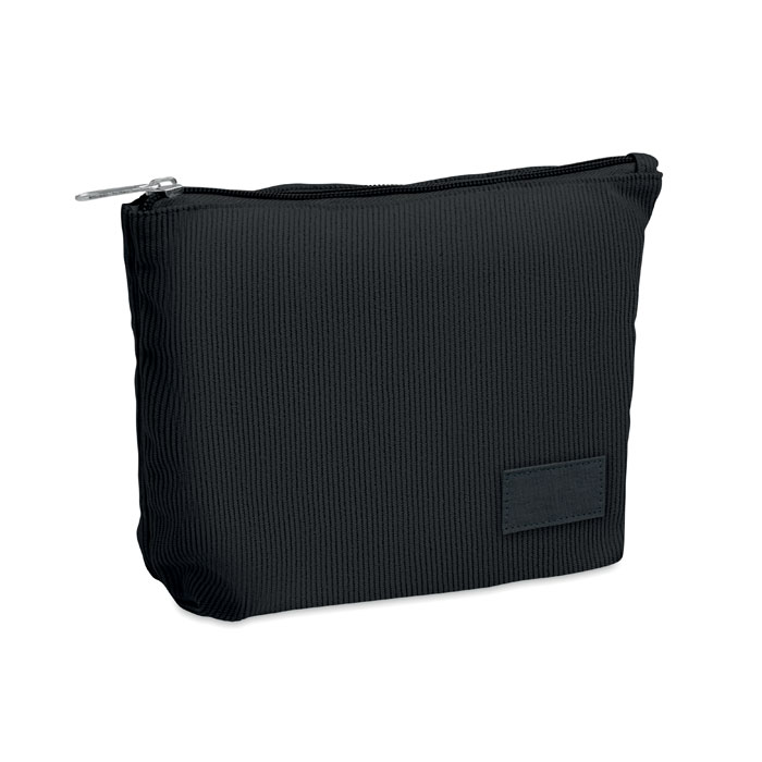 Corduroy cosmetic bag