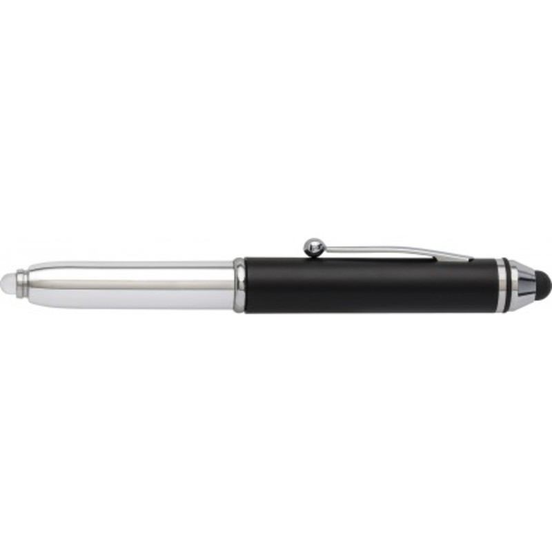 Plastic ball pen with stylus and LED