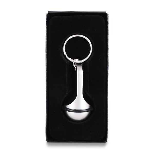OLD metal key ring,  silver