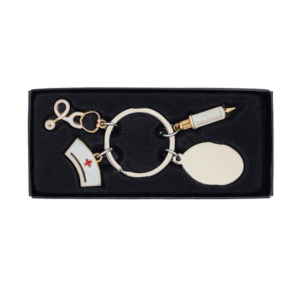 ESCULAP metal keychain, silver