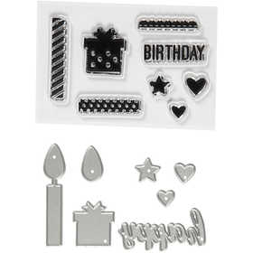 Clear stamps and cutting dies