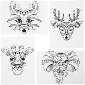 Shrink plastic sheets with motifs