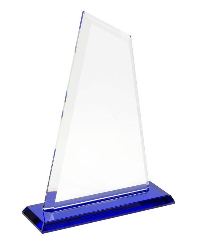 TRANSPARENT AND BLUE GLASS 190X120X10MM