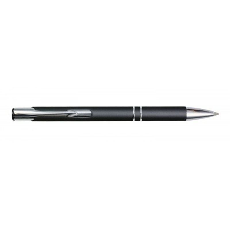 Metal rubberized ballpen