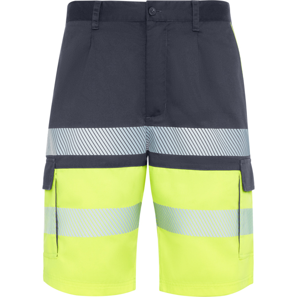 HV BERMUDA LADA S/S LEAD/FLUOR YELLOW