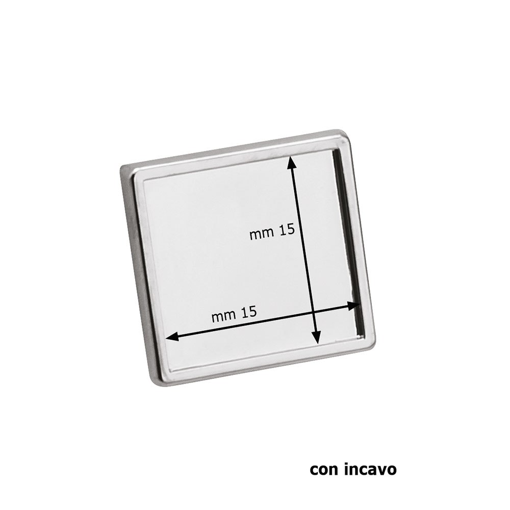 SQUARE BROOCH 18X18 RECESS 15.2X15.2MM