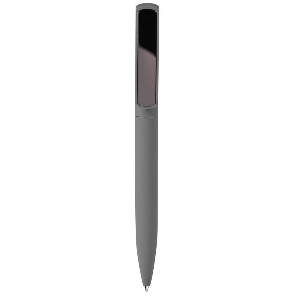 with recycled aluminium and plastic barrel with soft touch rubber coating