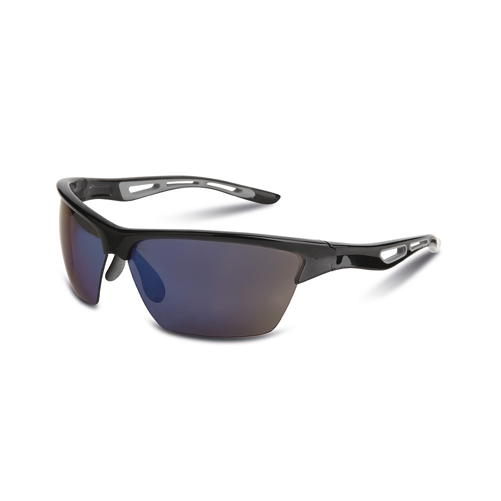 plastic lens with UV400 protection.