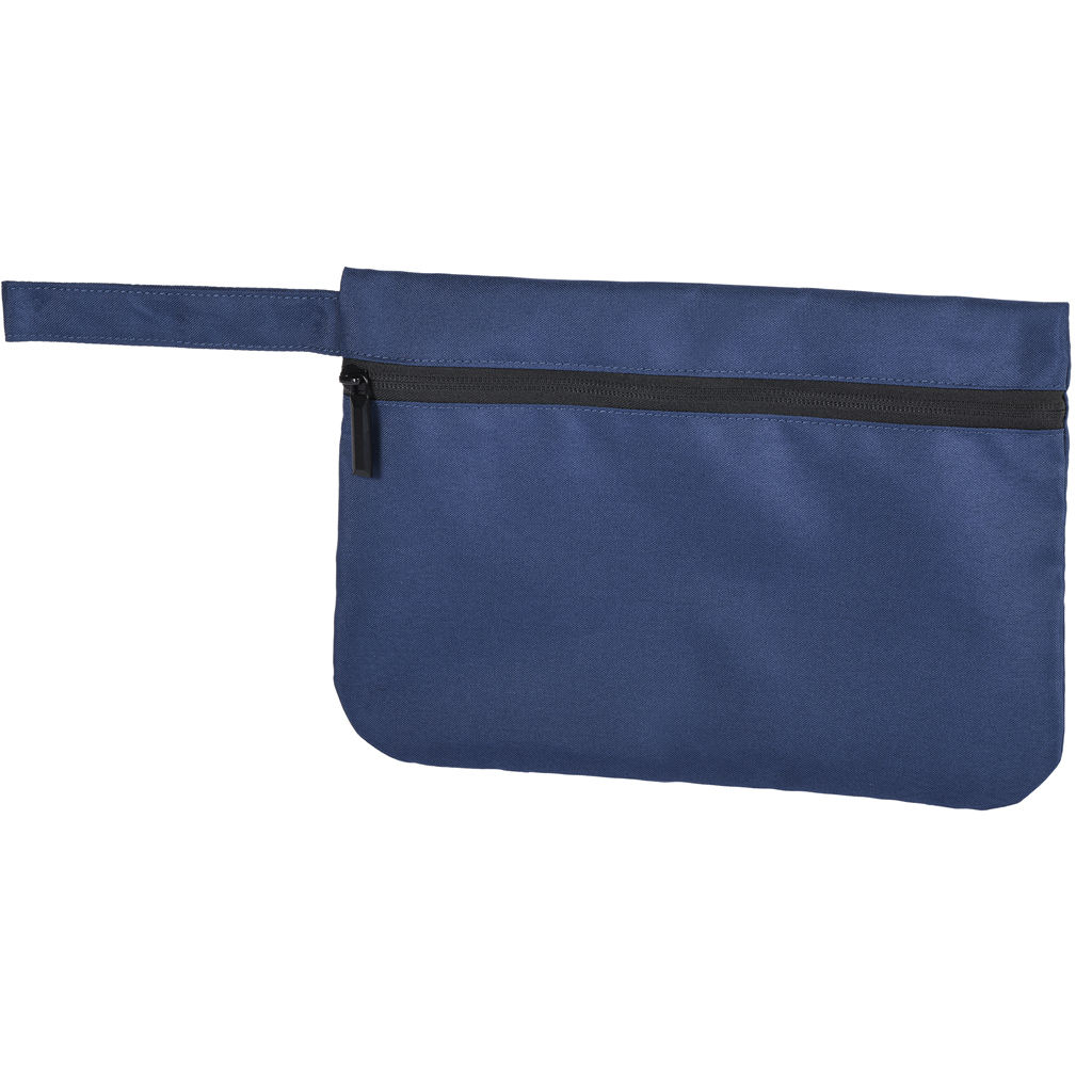 with handle and zipper fastener.