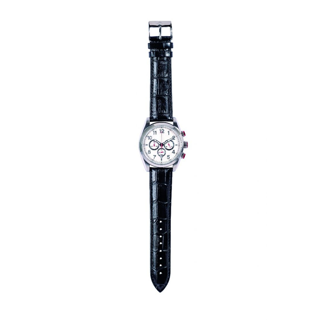 Gents chronograph watch with relief index