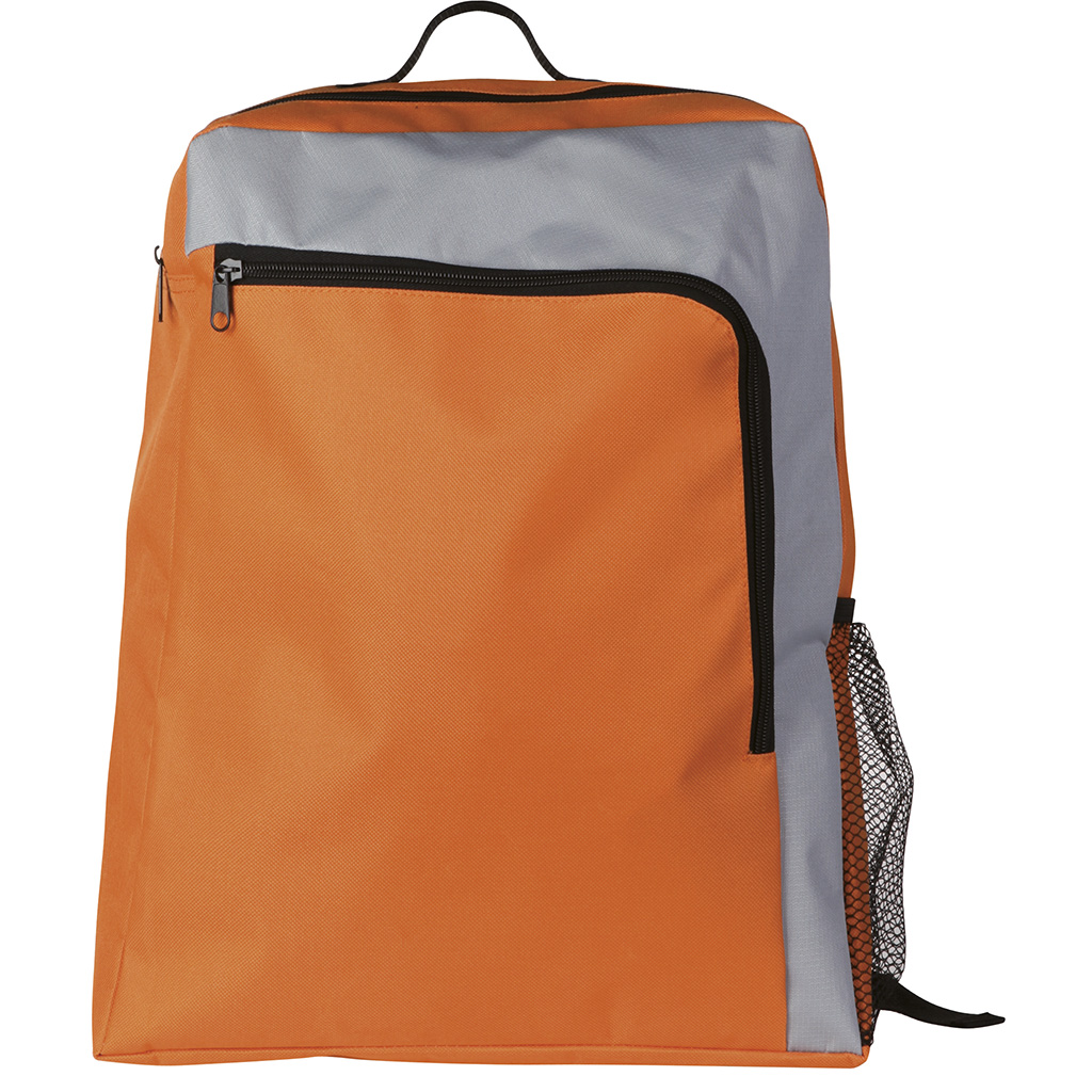 with wide front pocket with zip fastener