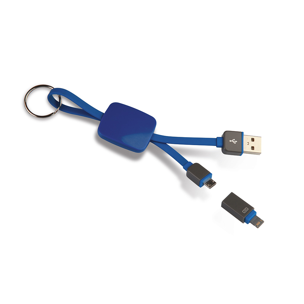 with micro USB and lightning connector.