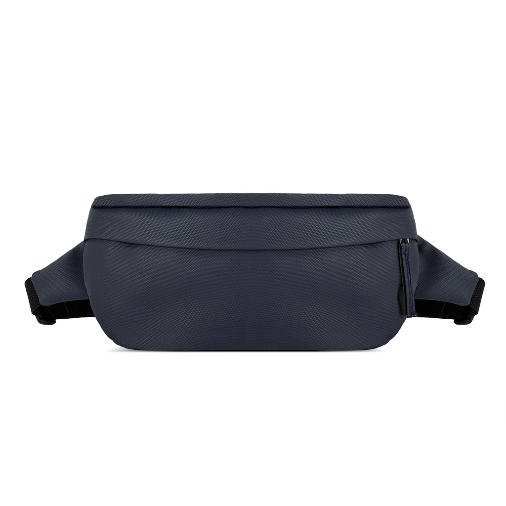 wide main compartment with zip fastener and adjustable belt.