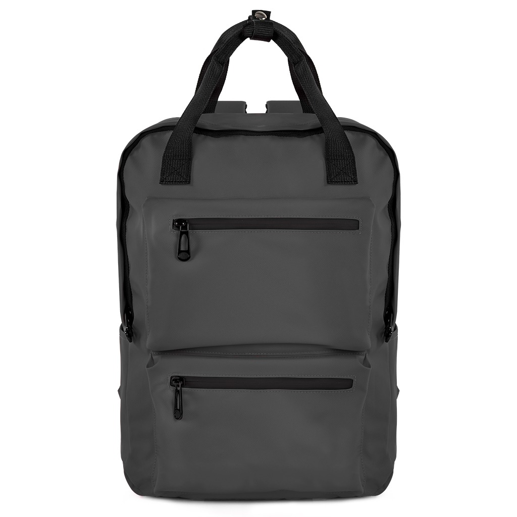 with wide main compartment with zipper fastener