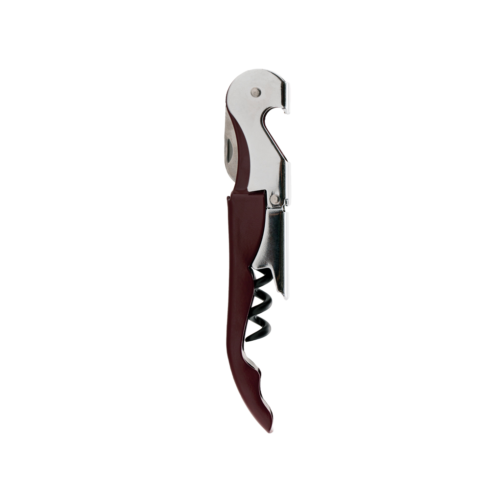 with knife and bottle-opener.