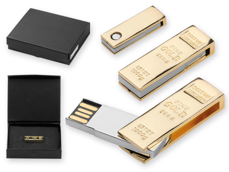 USB FLASH 51 metal USB FLASH 8GB supporting interface 2.0, Golden