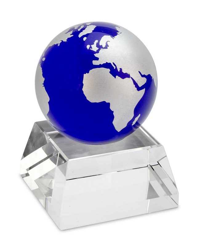 GLOBE WORLD BLUE GLASS - d=80 /h 115 mm