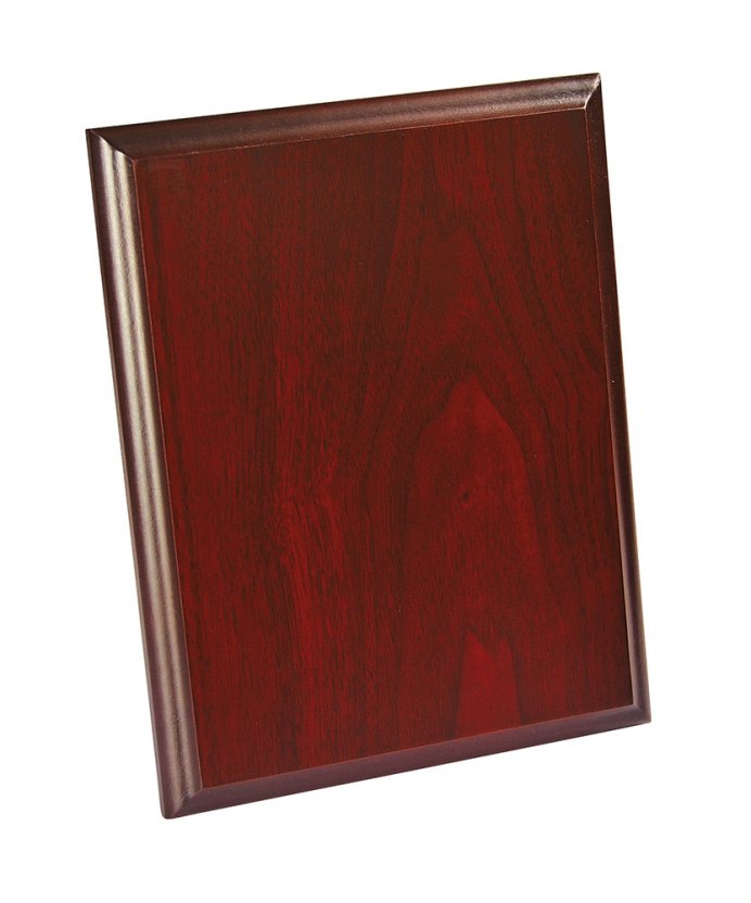 PLAQUE RECTANGULAR MAHOGANY 180x130x15MM