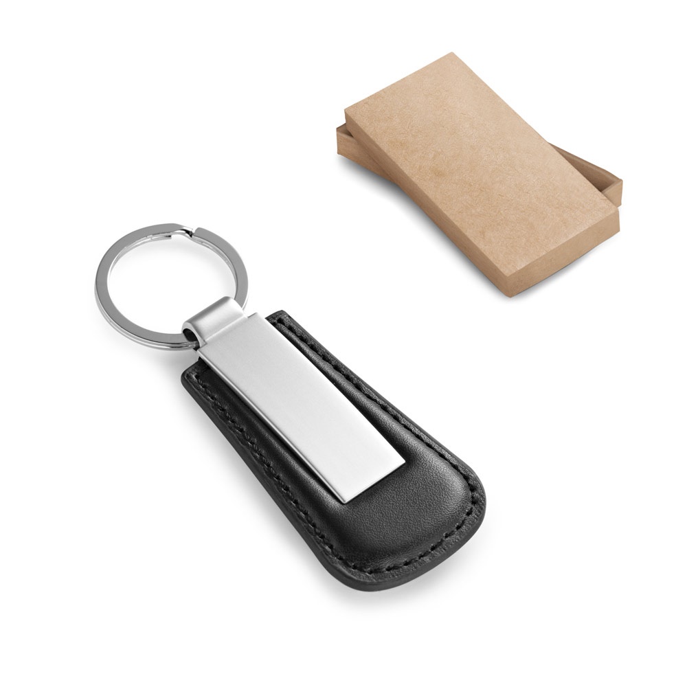 BACHMANN. Metal Keyring with PU surround