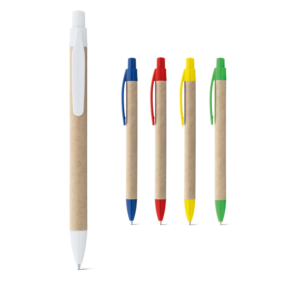 REMI. Ballpoint pen made from 100% recycled paper with clip