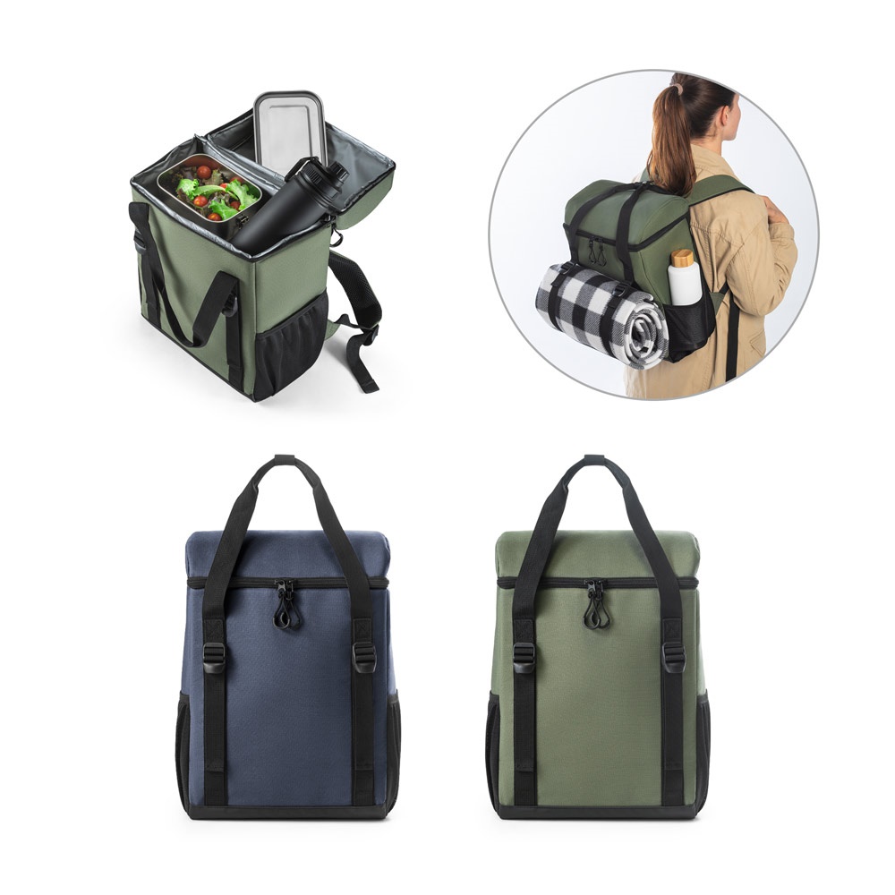 ROMA L. Thermal backpack padded in recycled polyester 600D ripstop 16 L