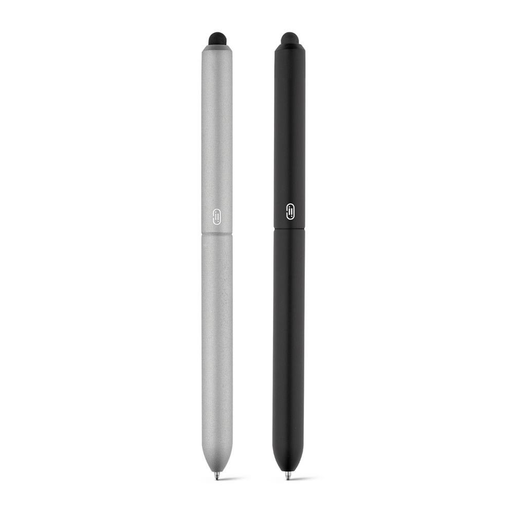 11152. Ball pen with touch tip in aluminium