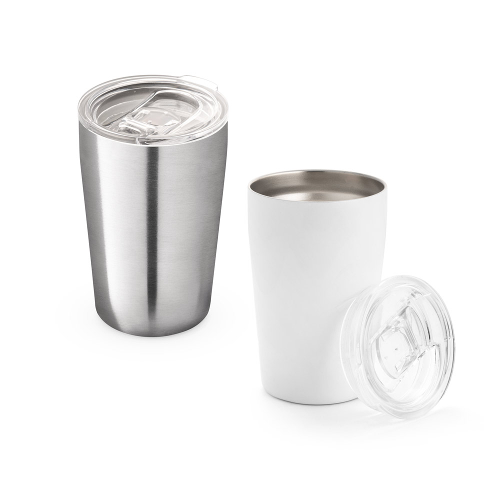 SLIDER. Stainless steel sublimation travel cup 380 mL