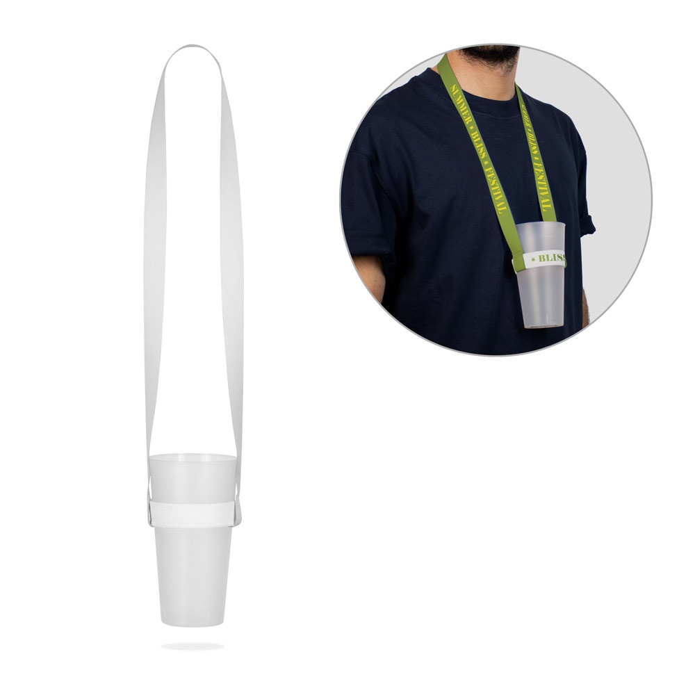 SWINDON. SET Lanyard SUBLIMATION Long II (20 mm) Duo with sublimation elastic Cup Holder