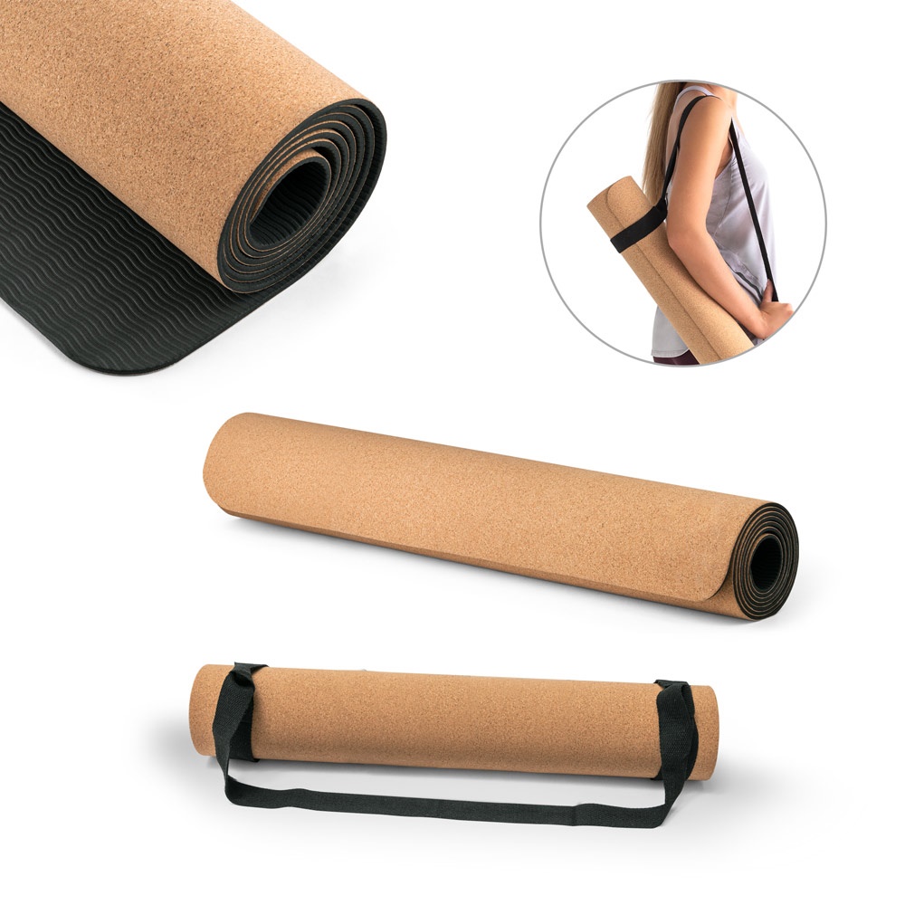 GERES. Exercise mat for yoga made of cork and TPE. Up to 3.7 mm thick