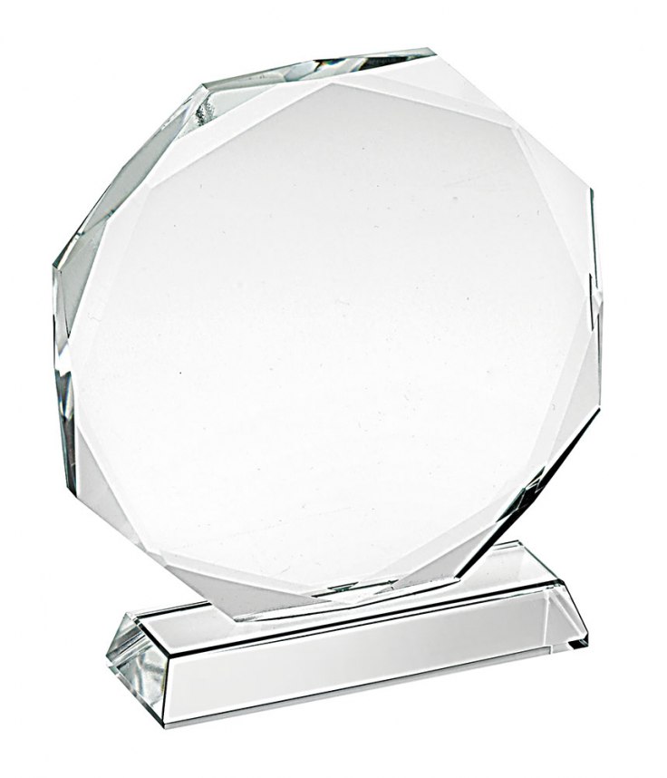 OCTAGONAL TROPHY diam 150mm BASE 19