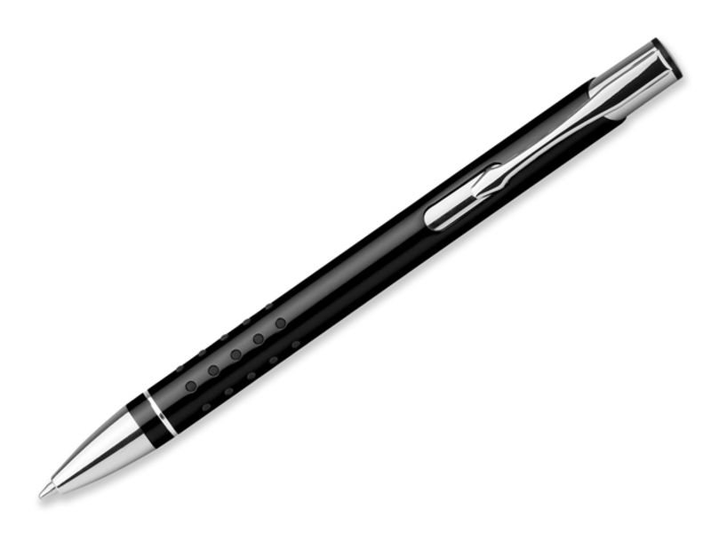 OLEG DOTS metal ball pen, blue refill, Black