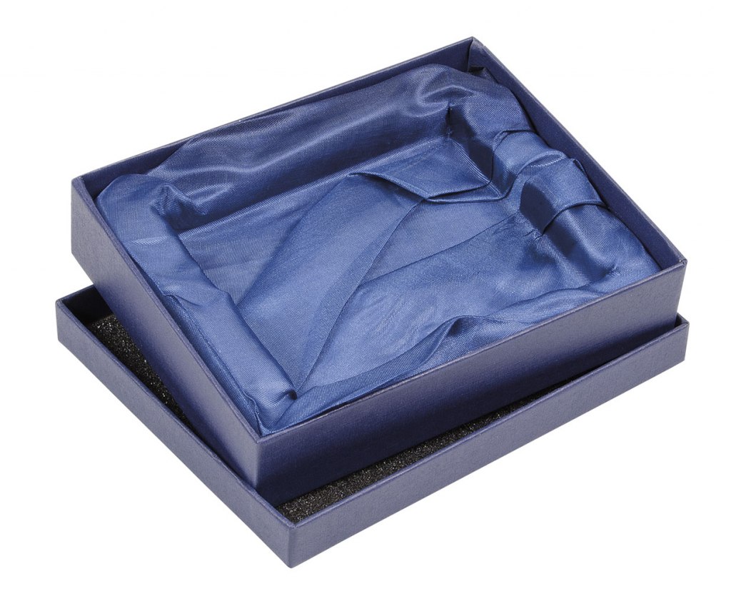 BLUE SATIN BOX BLUE 180X140X45 MM