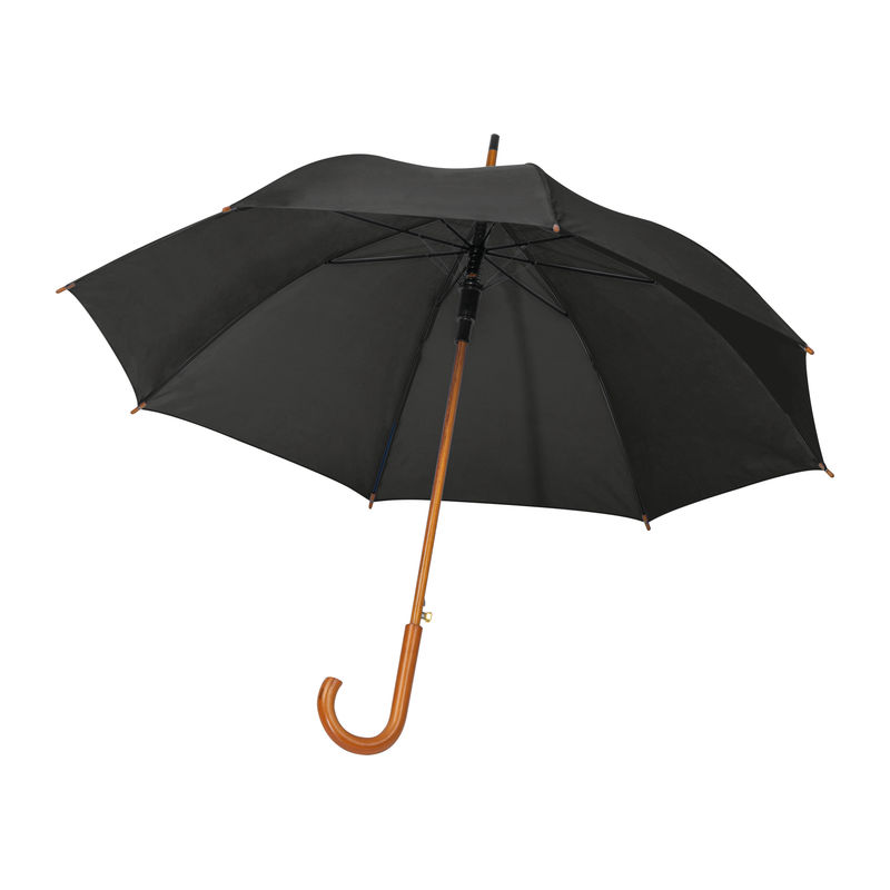 Automatic umbrella, wooden handle