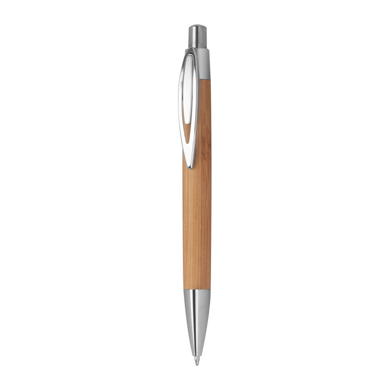 Bamboo ball pen with sharp clip