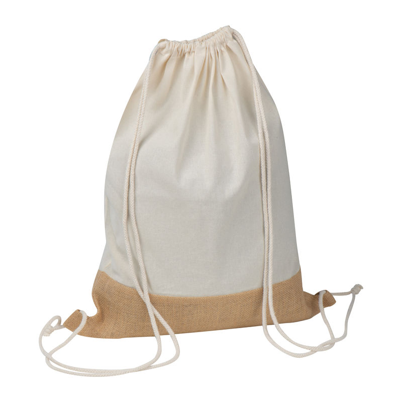 Gym bag with jute bottom