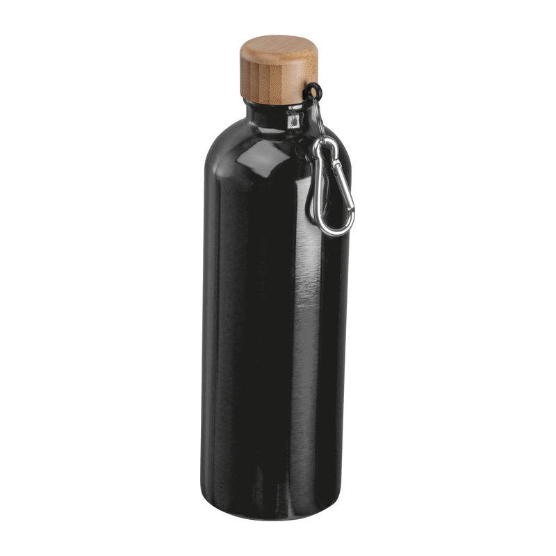 Stainless steel bottle with carabiner, 750 ml