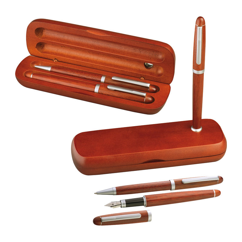 Rosewood pen set in stylish case