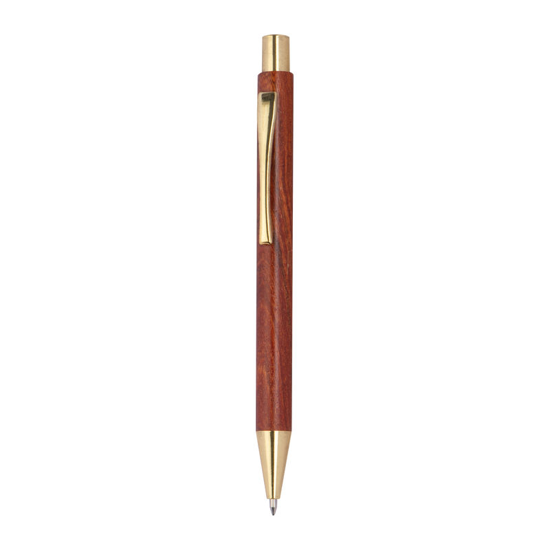 Ball pen with wooden coating