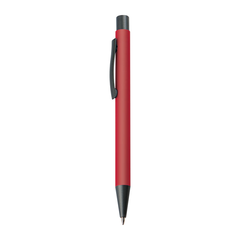 Plastic ball pen with metal clip