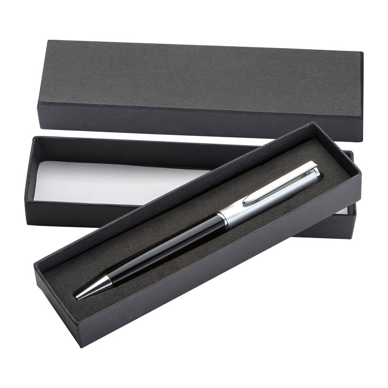Ball pen with silver top