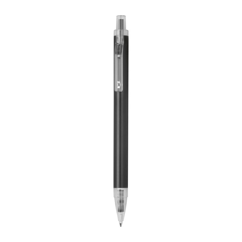 Ball pen with transparent clip