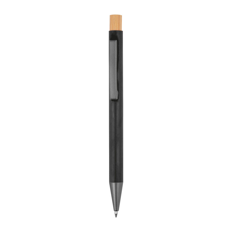 Recycled aluminium pen with bamboo pusher